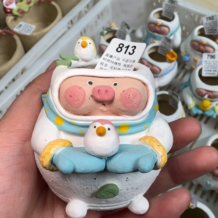 炏陶器物多肉花盆813