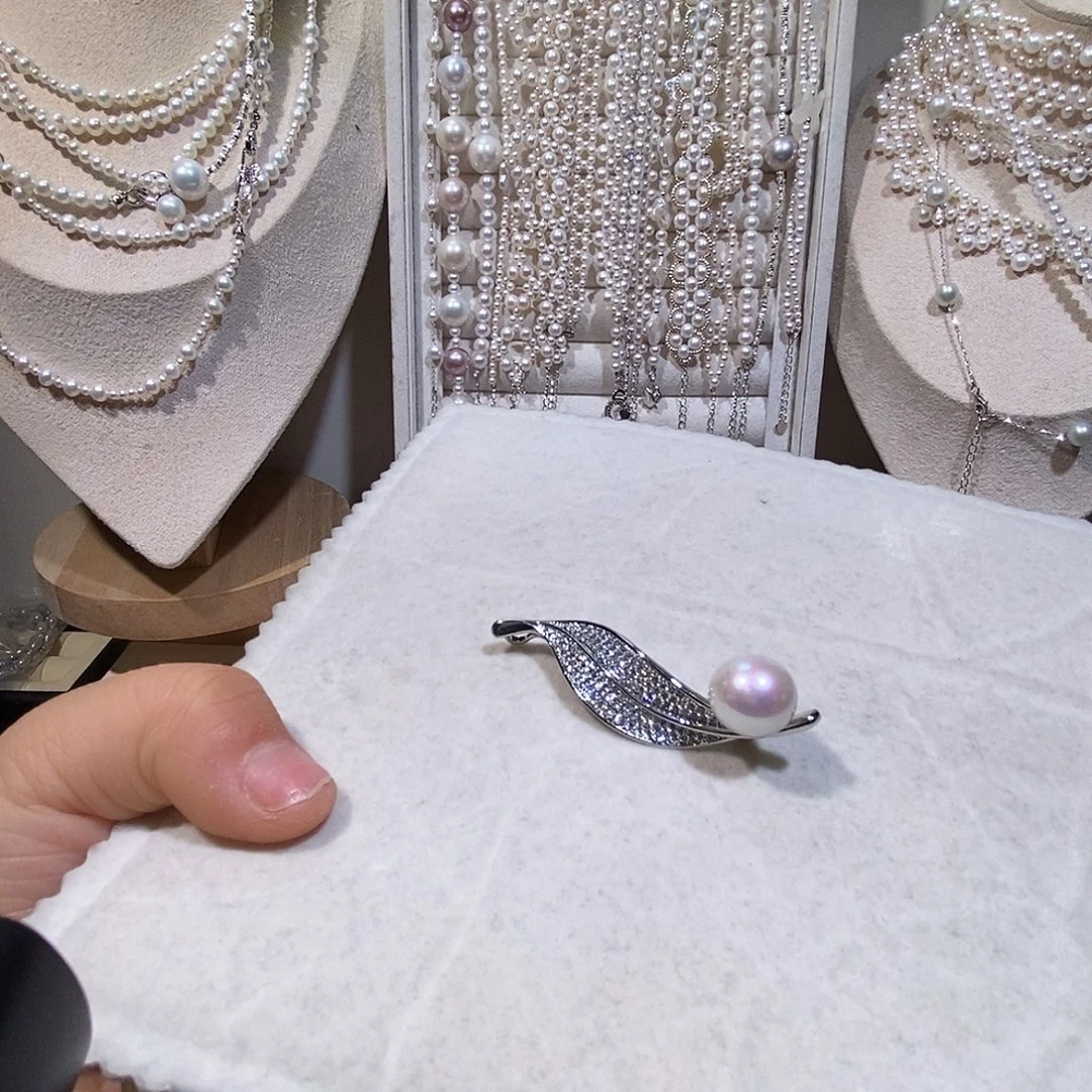 淡水珍珠胸饰未镶嵌胸针吊坠两戴