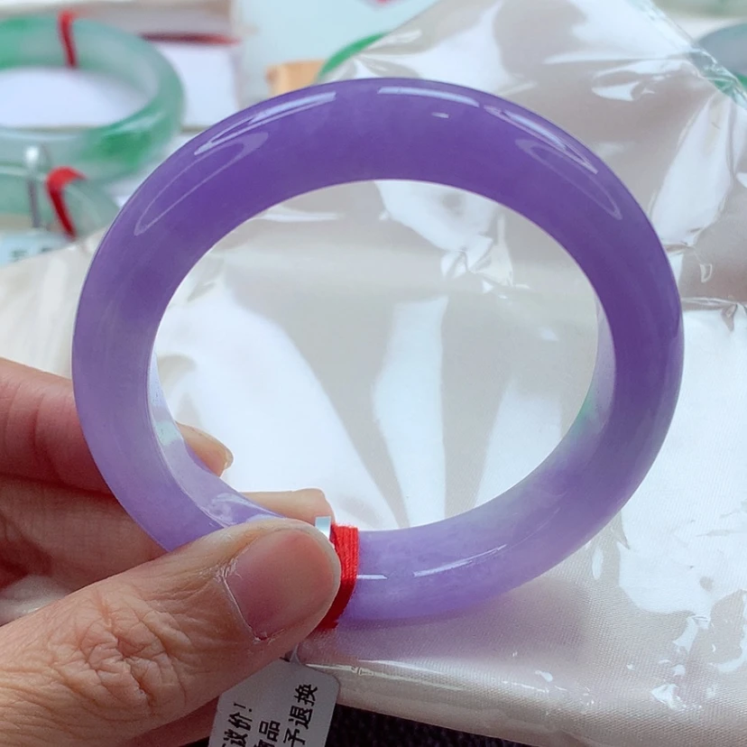 【闪购商品】翡翠手镯未镶嵌w**n毕业紫捡漏A