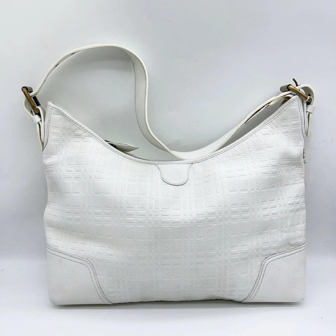 95新 BURBERRY/博柏利  白色单肩包 1511 7551