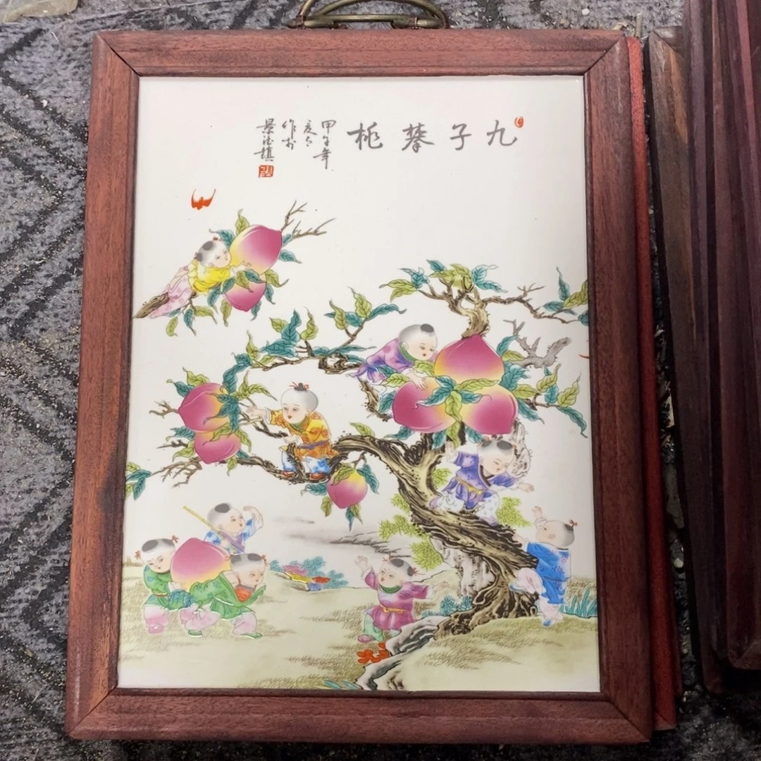 瓷37*28 景德镇瓷板画柴窑烧制