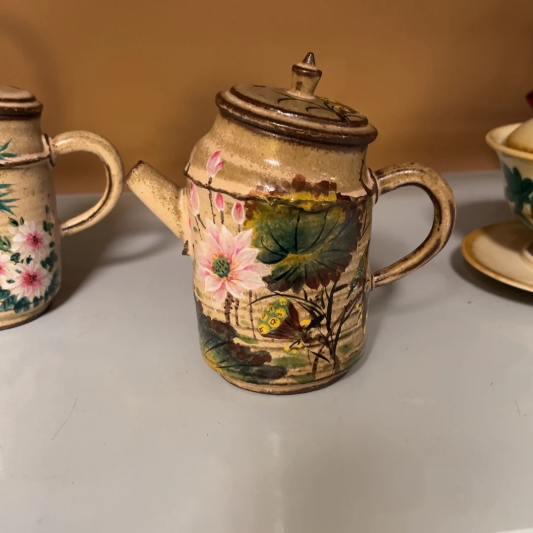 糖***顾柴烧纯手工手绘陶瓷