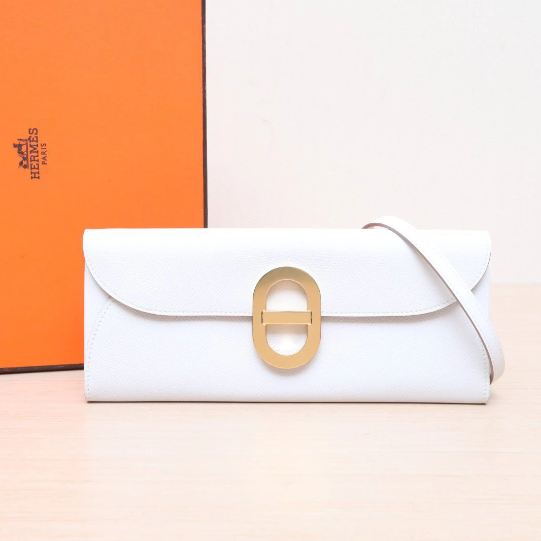 99新 Hermes/爱马仕 【念念】M4奶灰色 B刻 猪鼻子 to go 单肩包