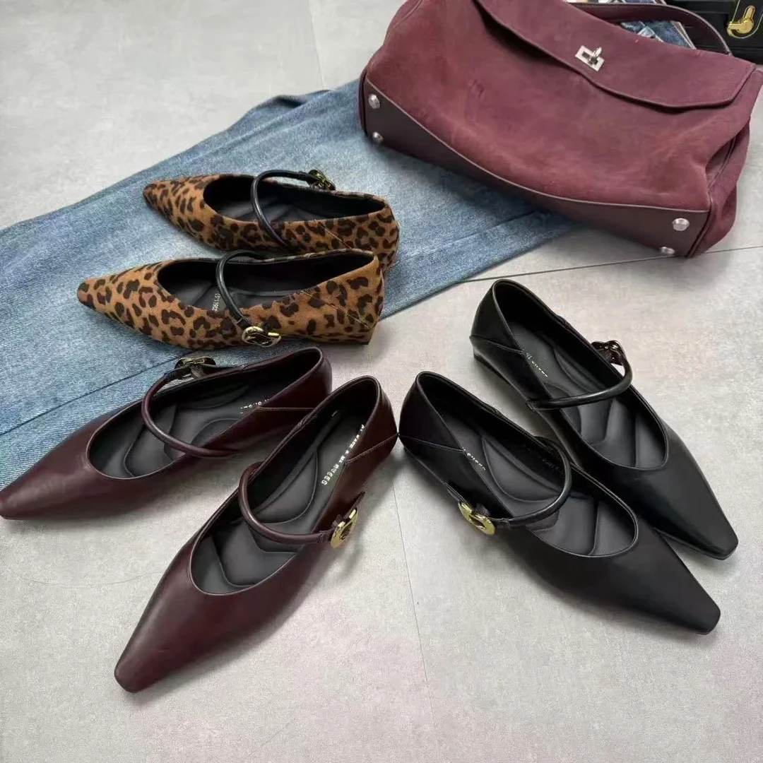 98-5复古1玛丽珍鞋女韩版法式浅口单鞋一字带粗跟小皮鞋