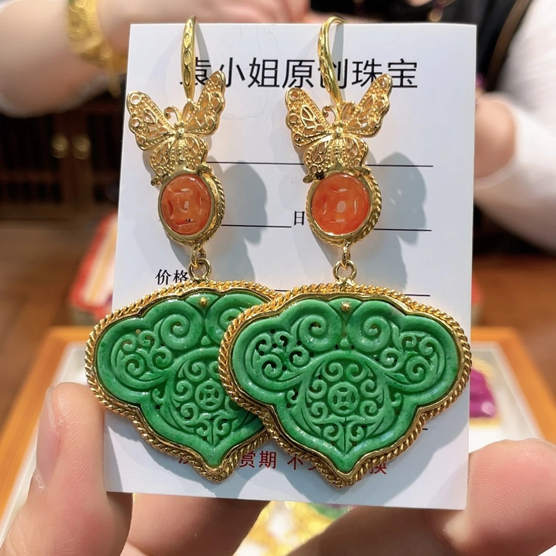 锦纶铁合金耳坠耳饰