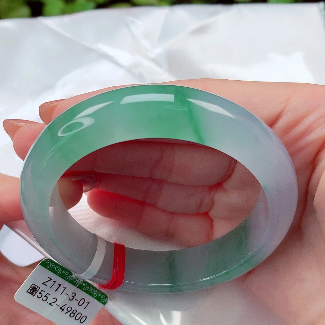 翡翠未镶嵌手镯55.5