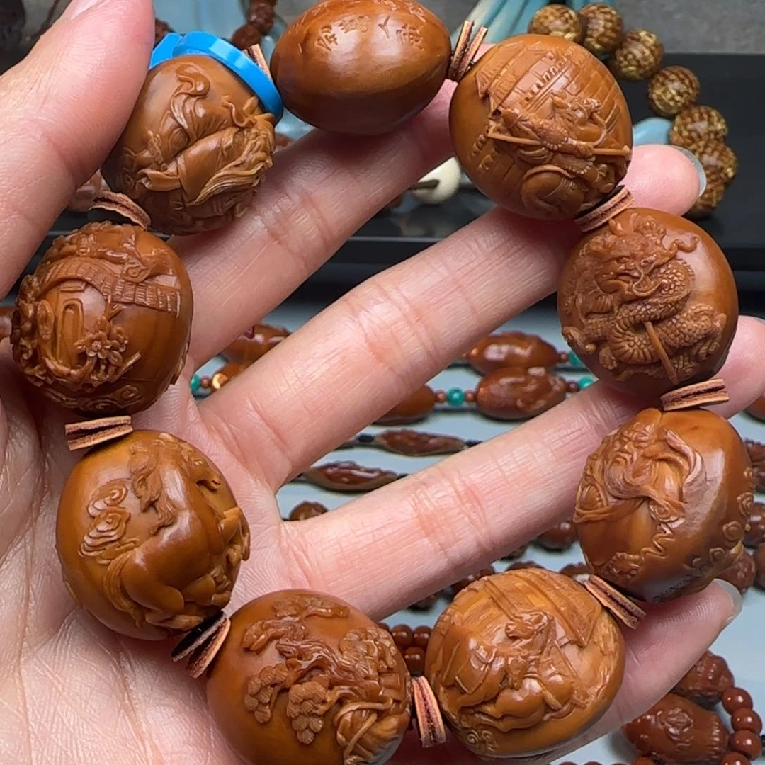 橄榄核手串/手链2.4尺寸关公手串