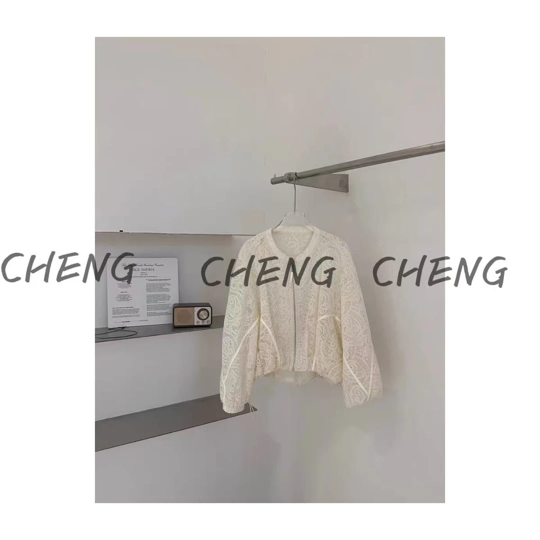 欧货重磅时尚连帽长袖T恤高级感穿搭漂亮蕾丝上衣潮