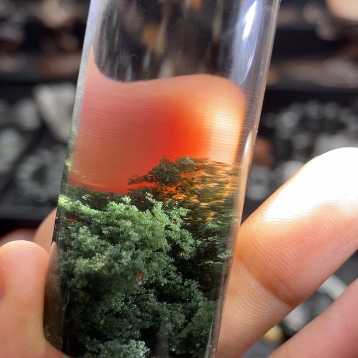 颈饰未镶嵌水晶绿幽灵聚宝盆柱子定制