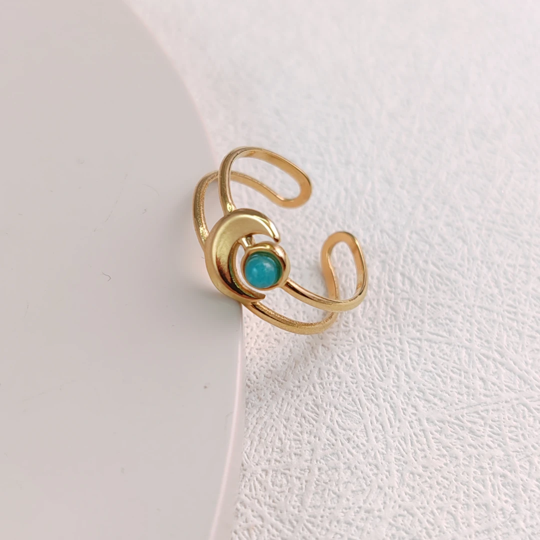 XUPING/旭平首饰 不锈钢琉璃戒指 新年气质百搭 GDJ T000979458