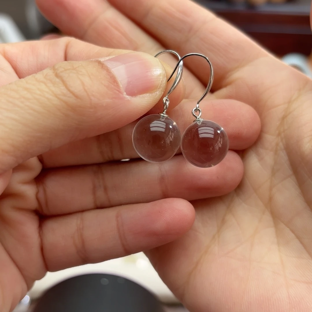 未镶嵌手链水晶耳勾