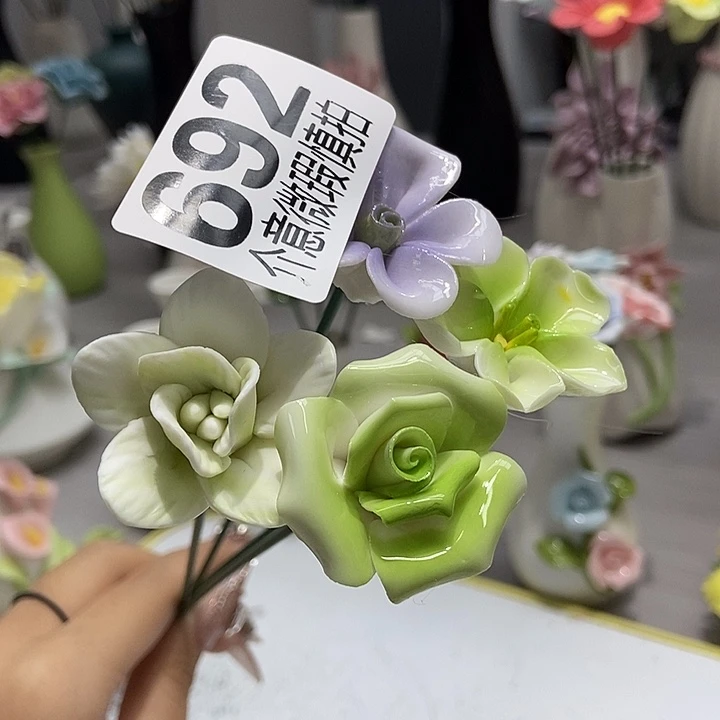 陶瓷纯手工捏花设计