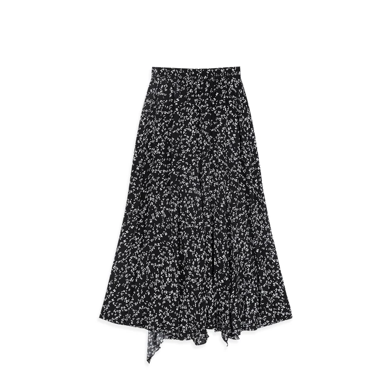 【LIbaibai】早春新款百搭高腰波点碎花半身裙BB-1474