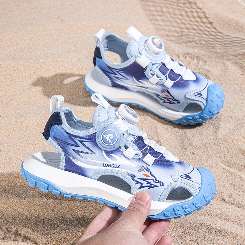 ABC kolo男童凉鞋包头旋转扣2025夏季儿童防滑沙滩鞋男孩防臭鞋