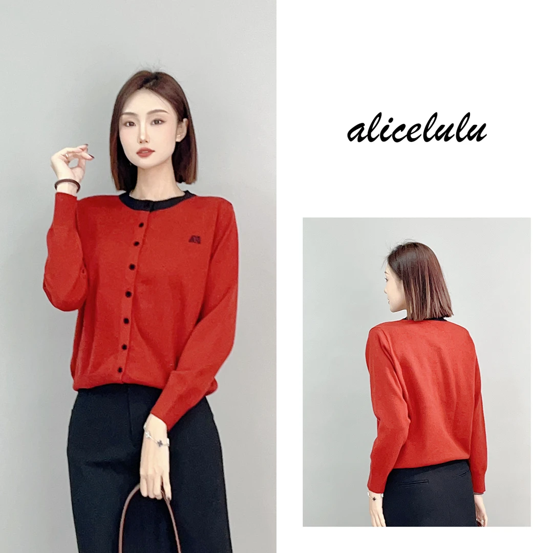 5 ALICE “绝代双骄”毛衣 优雅撞色 法式慵懒 S1034911T