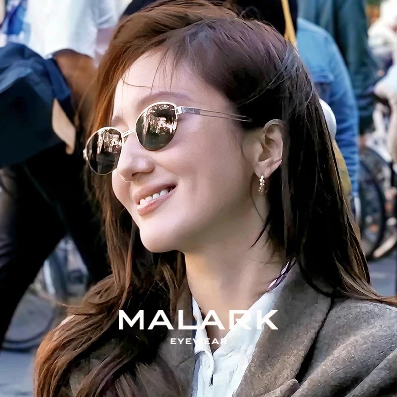 MALARK复古老钱风墨镜女2025新款高级感UV400防紫外线太阳镜24701