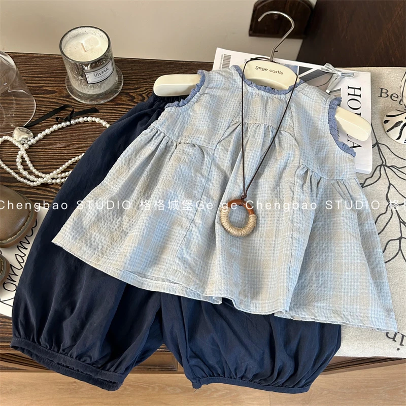 女童夏装套装2025新款洋气韩版女宝宝时髦夏季两件套C86