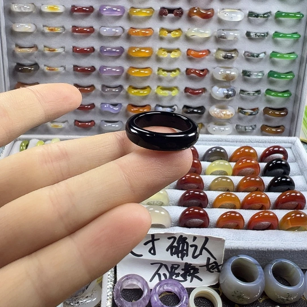 玛瑙/玉髓未镶嵌戒圈B5不退换17.1港15