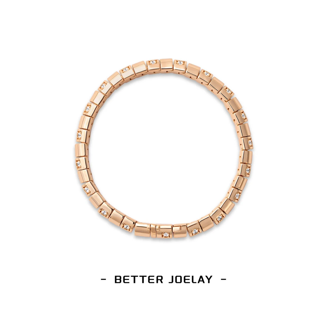 铜合金合成锆石手镯 BETTER JOELAY-【棋盘格】时尚百搭手镯S-1375