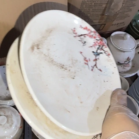 瓷片国营厂库存微瑕18.5厘米