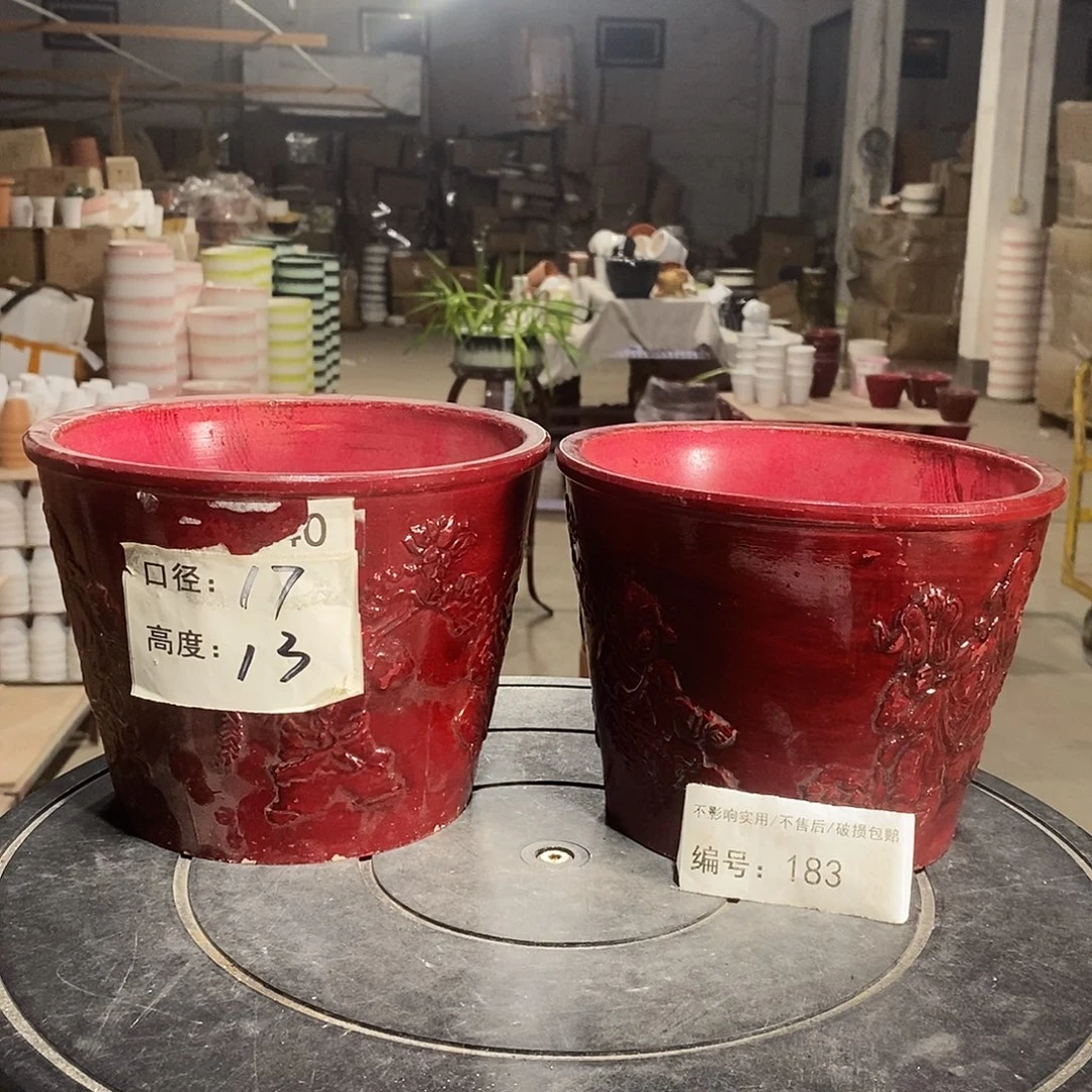 微瑕花盆-183-口17×13-2个