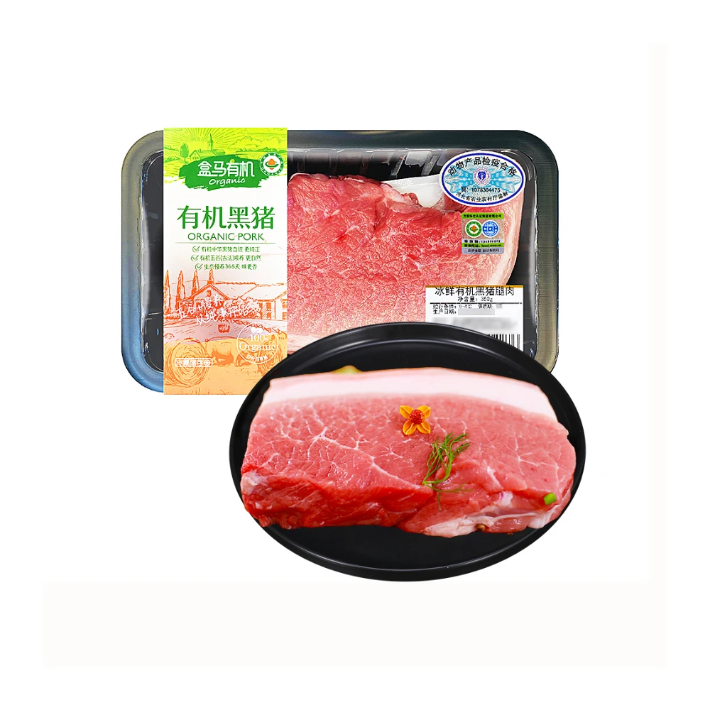 盒马 有机冰鲜黑猪腿肉 350g/盒