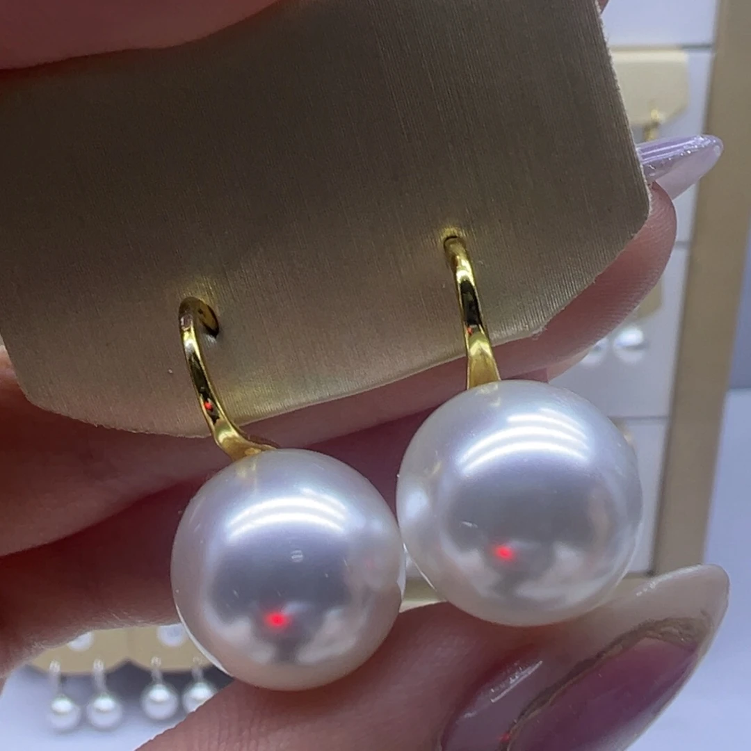 淡水珍珠耳饰银S925镶嵌