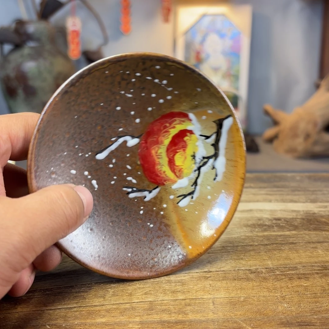 景德镇纯手工柴烧手绘陶瓷