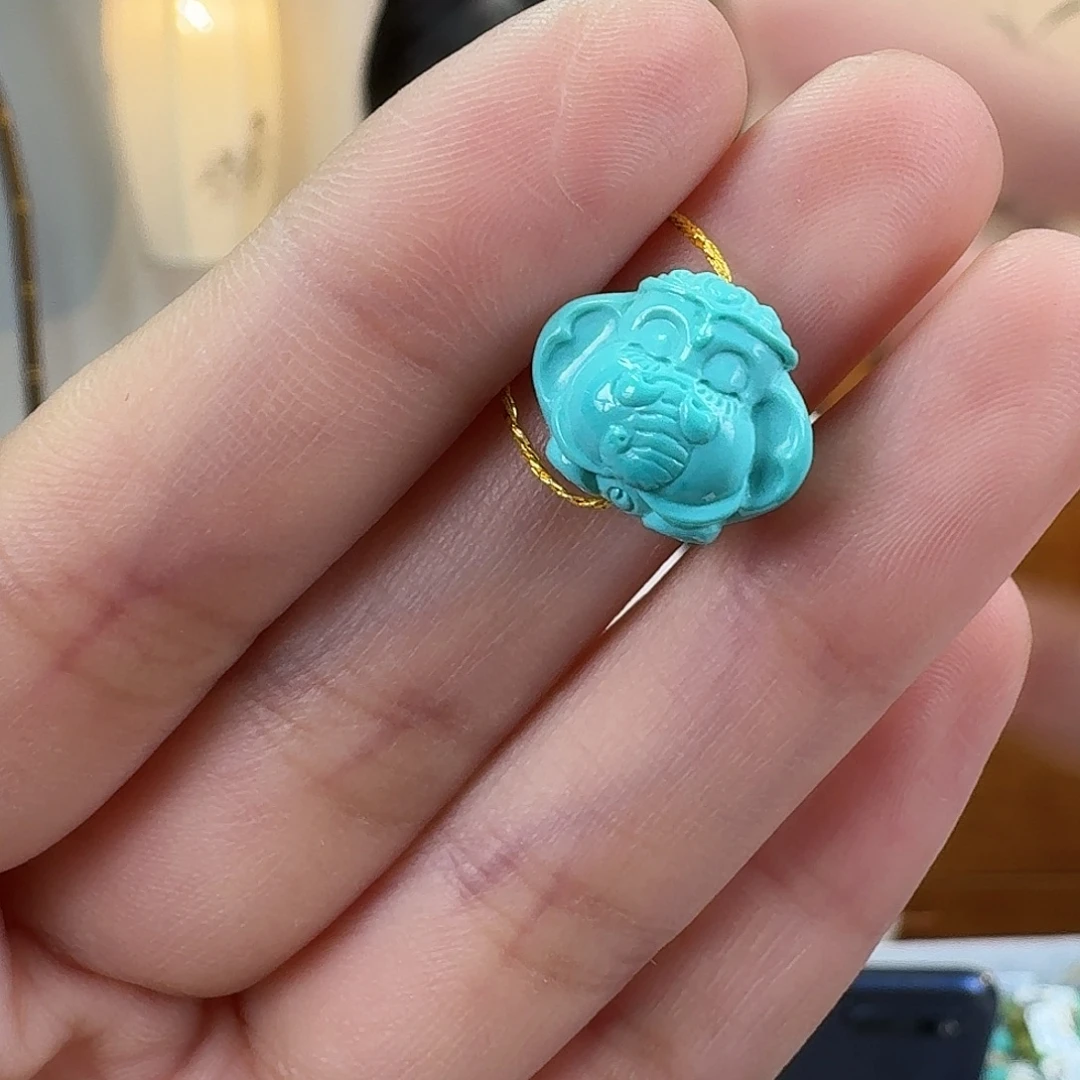 绿松石未镶嵌挂件