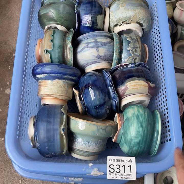 紫砂花盆311微瑕品口径5.5到7左右