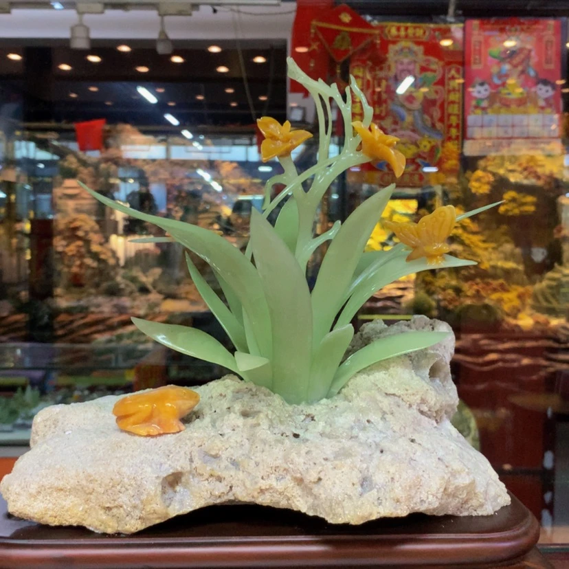 【闪购商品】蛇纹石玉未镶嵌摆件覆膜