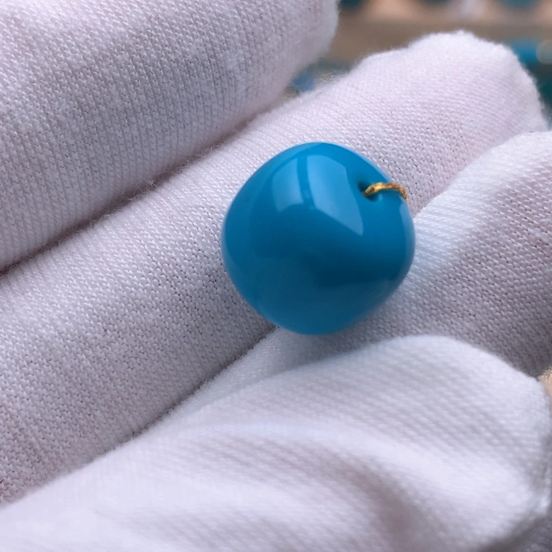未镶嵌绿松石珠宝奇石12.2*11.2mm