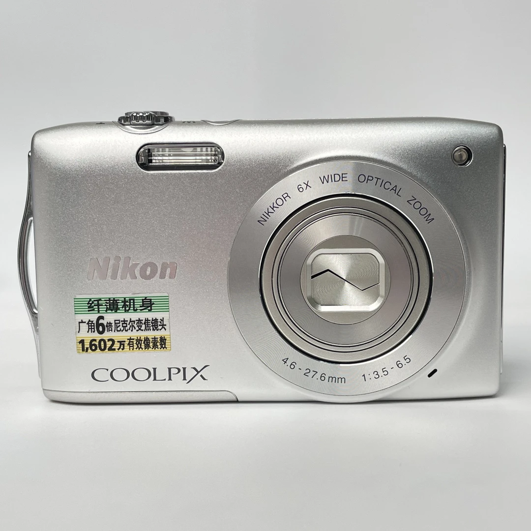 95新 Nikon/尼康 s3200银色1602万像素6倍变焦复古ccd