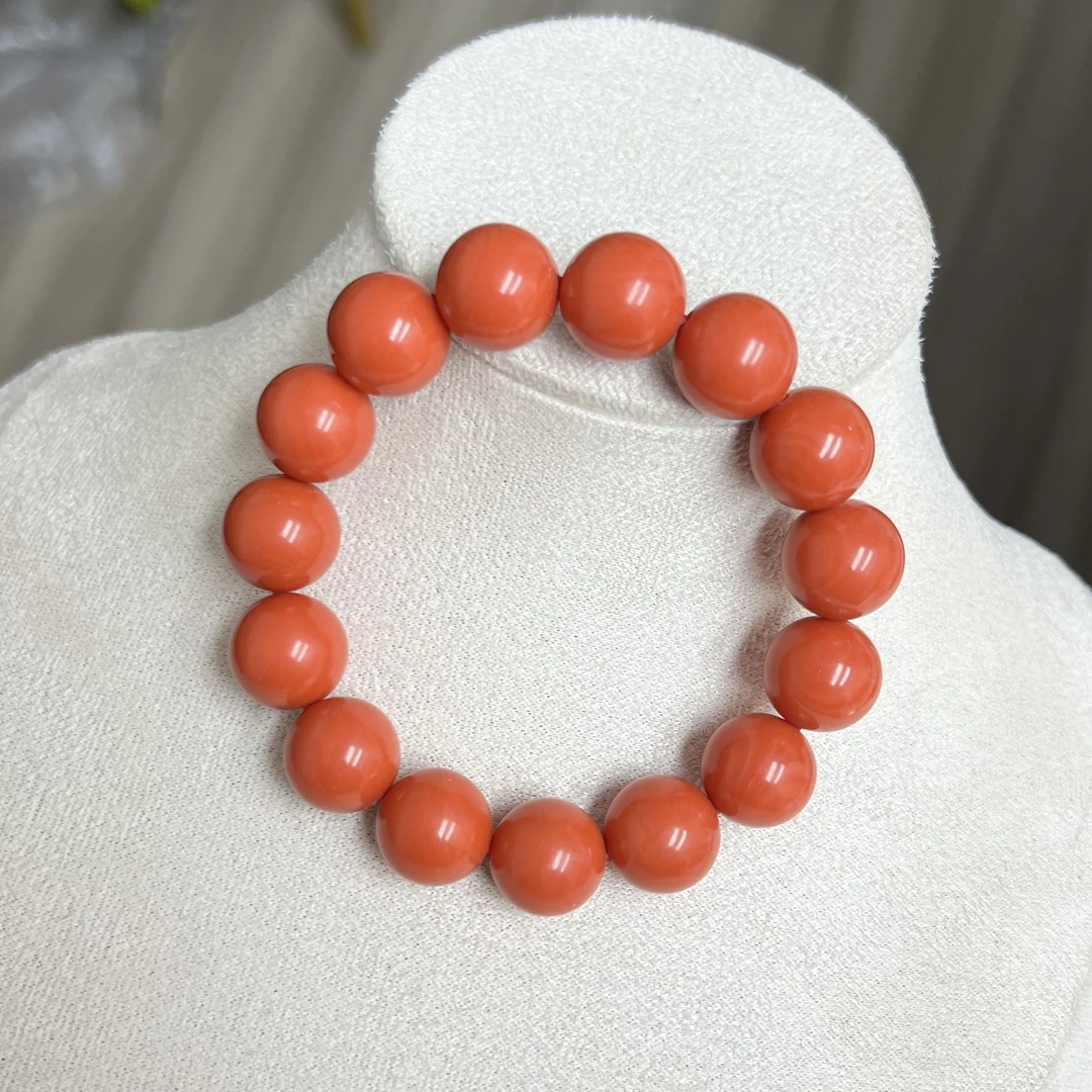 【沐言优选】桔色姑娘14m圆珠手链A579