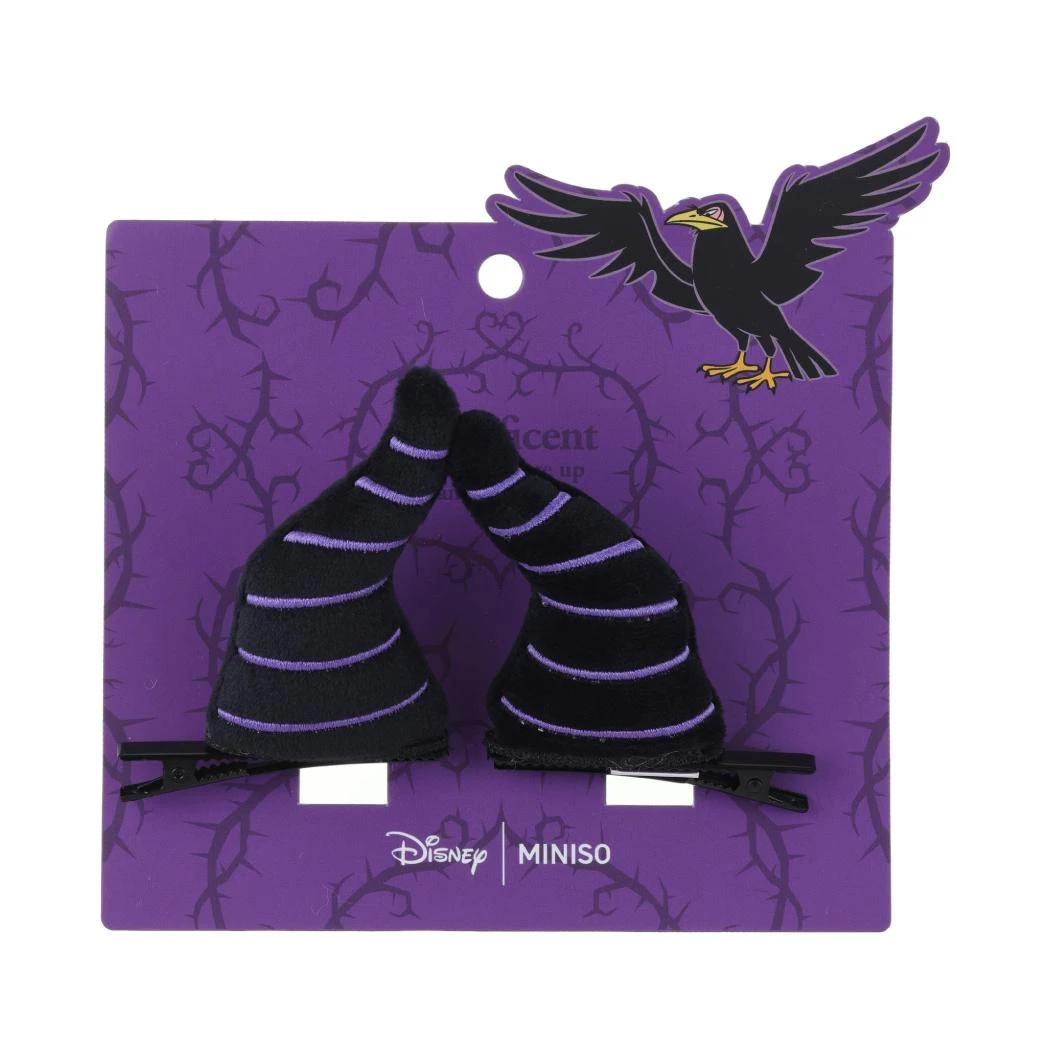 迪士尼淘气系列魔女幽光魅影对装立体发夹(恶魔角)