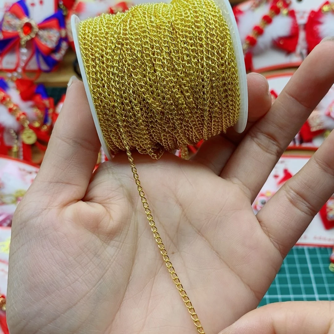 O字链条金色一卷50码