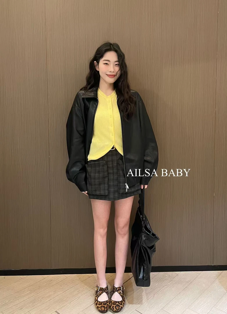 【AILSA BABY】欧货超柔软蛋白极简百搭皮衣/21009A