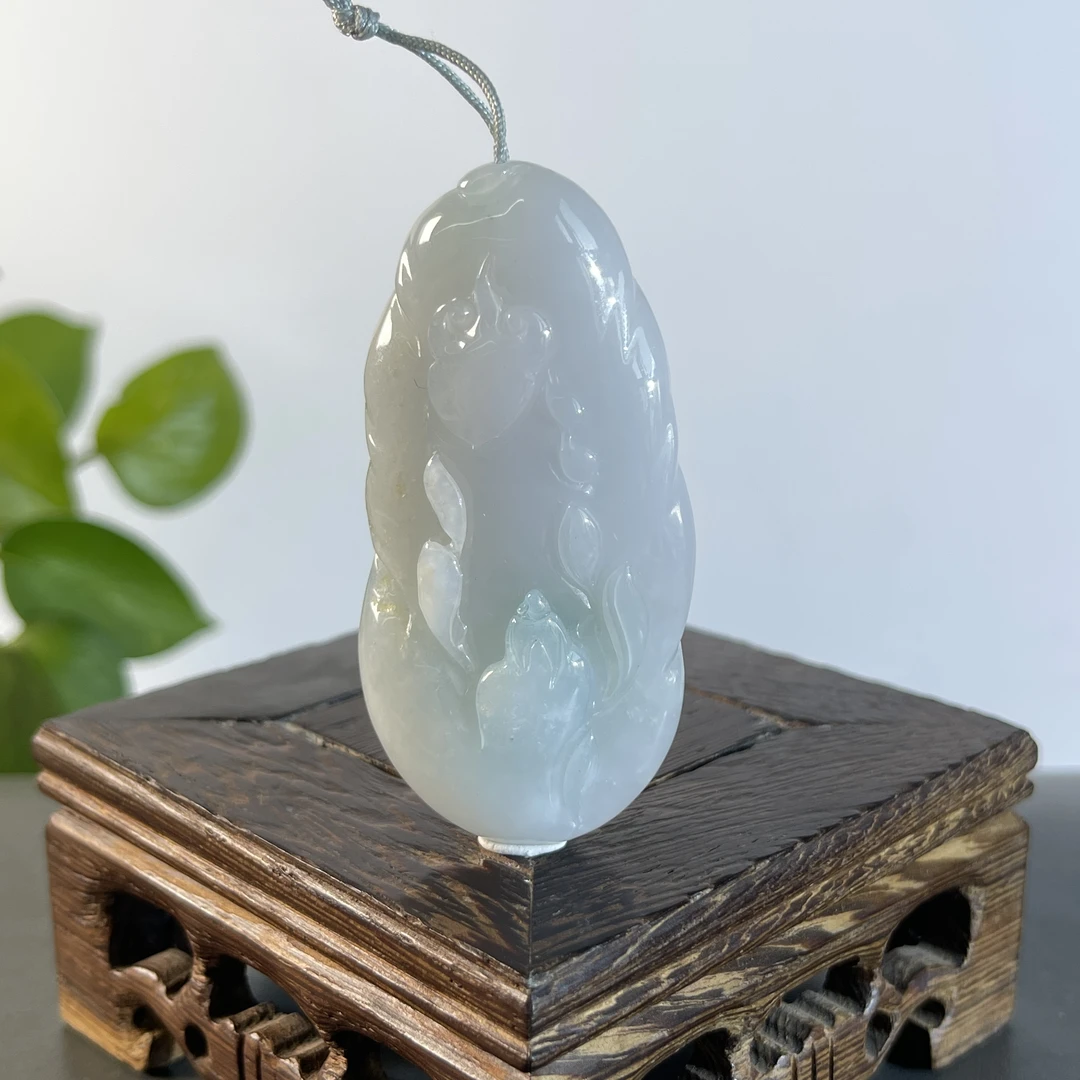 JYA02-53  天然缅甸A货翡翠  悟道