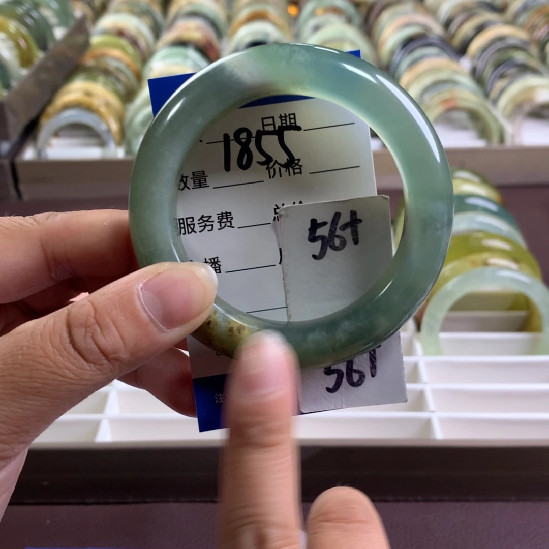 蛇纹石玉未镶嵌手镯1855