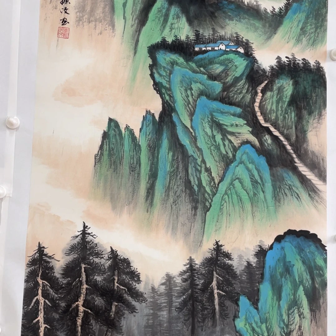 国画李振汶老师绘画