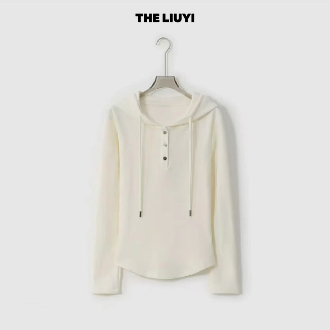 【LIUYI】发热云柔绒修身显瘦连帽卫衣512312