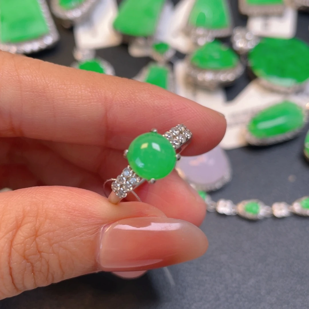 翡翠银S925镶嵌颈饰