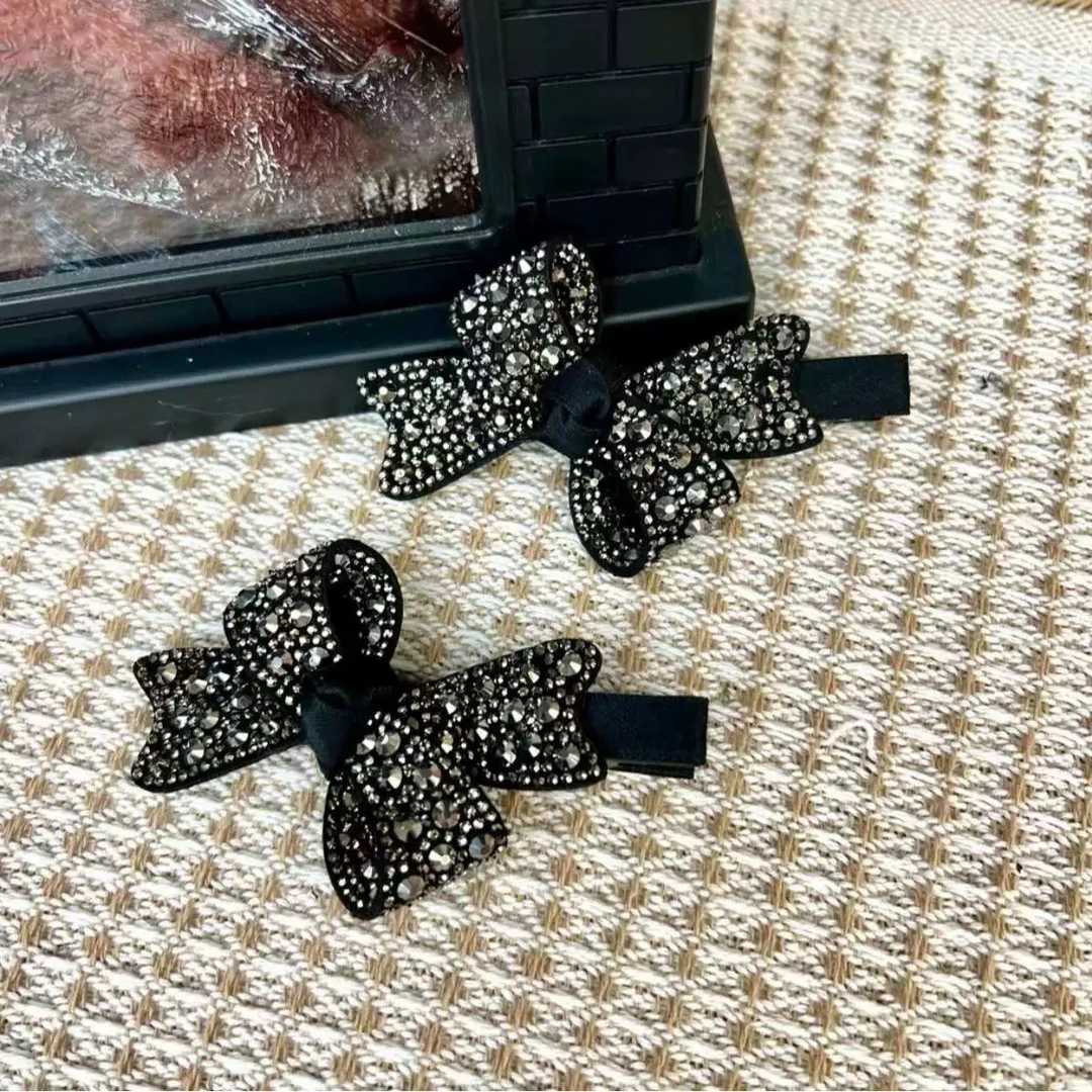 精致小众时尚百搭显气质蝴蝶结黑色刘海夹夹碎发刘海夹2020