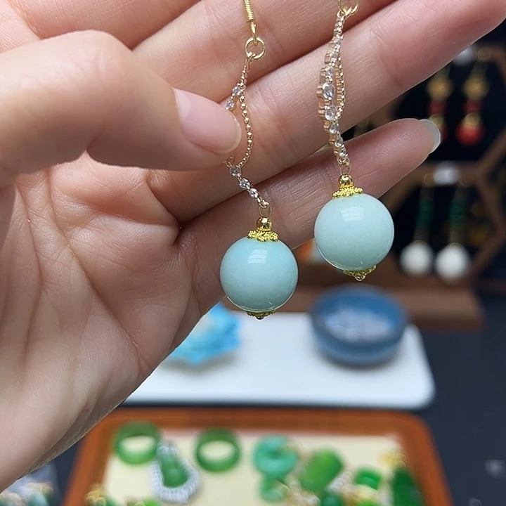 未镶嵌和田玉耳饰古风