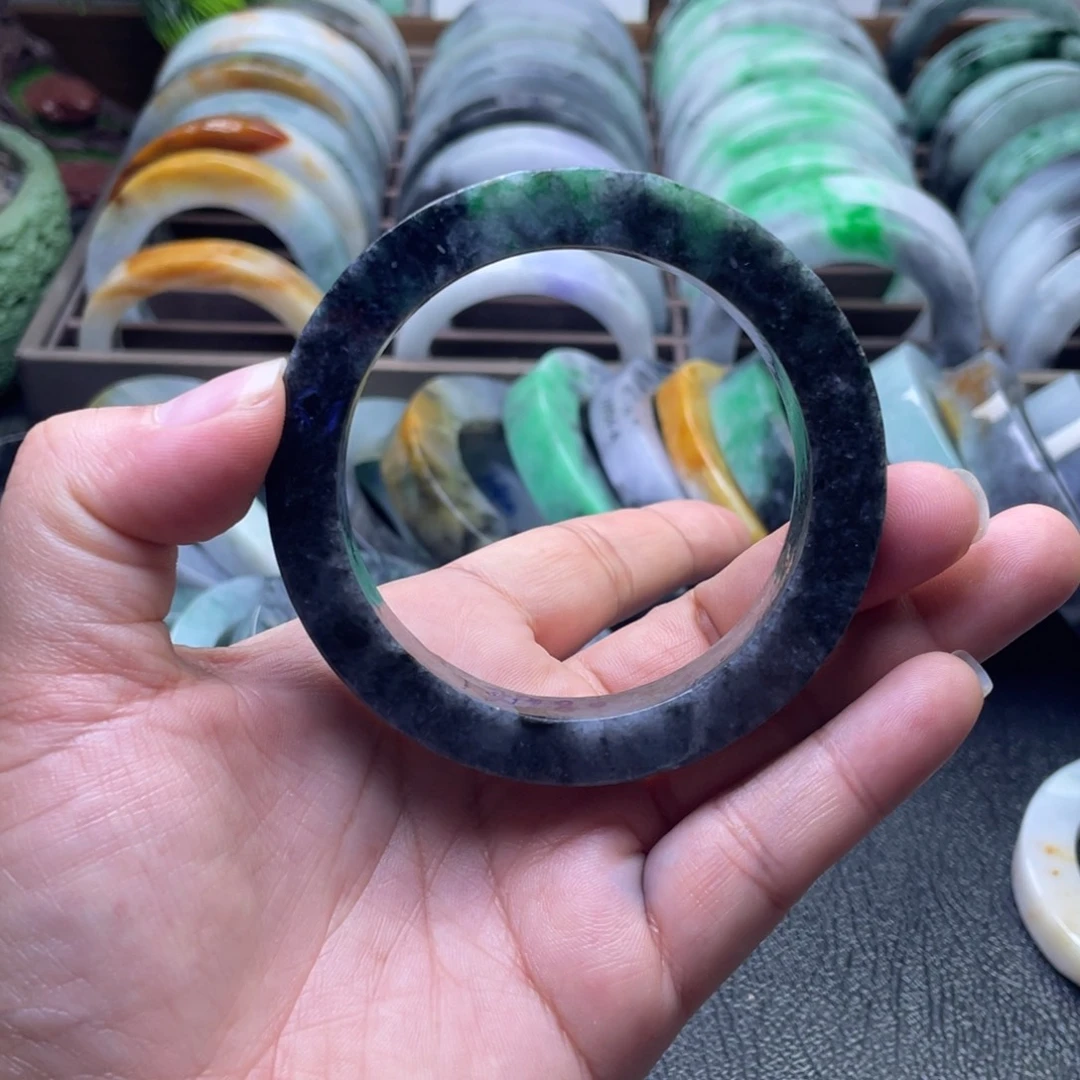 定制翡翠未镶嵌纯天然翡翠手镯定制