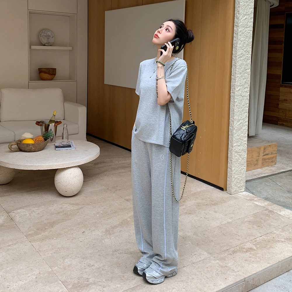 【婷婷专属】夏款运动休闲通勤简约套装时尚女装简约减龄宽松两件套