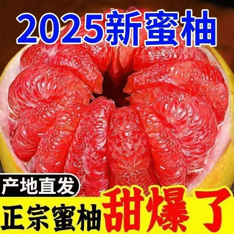 福建平和 红心蜜柚新鲜应季水果皮薄肉厚香甜多汁