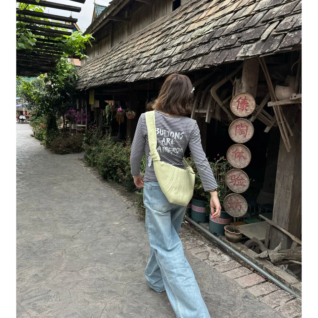 Our2【条纹中袖】简约设计基础款条纹中袖T【X5298】