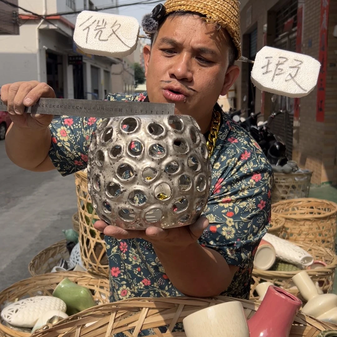 摆件162 号高中低温陶瓷工艺瓶（部分微瑕）