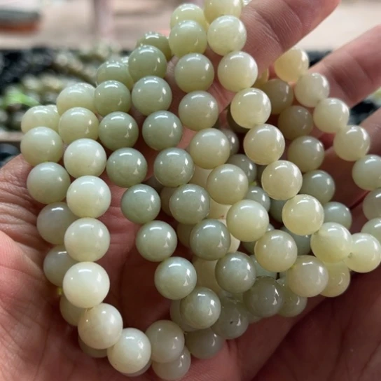 和田玉且末料卡10手串多样性拍一发一未镶嵌